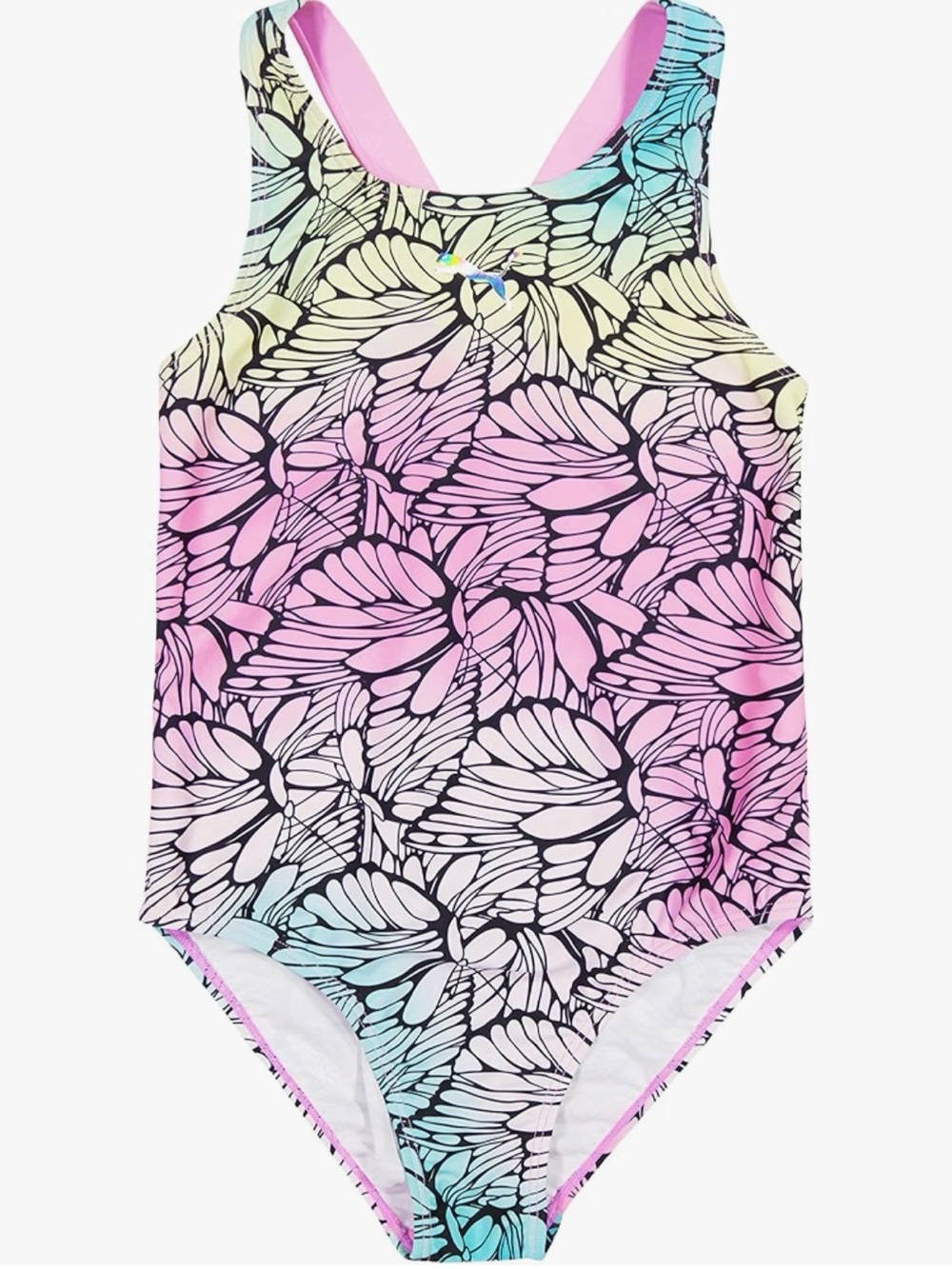 Girls' Puma Pastel Butterfly One-Piece Swimsuit